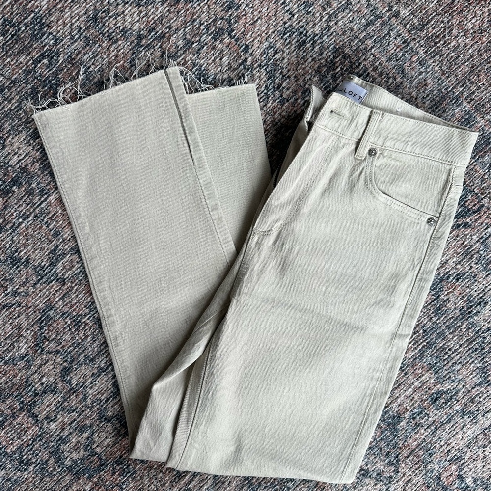 The Loft Cream Straight Leg Jeans